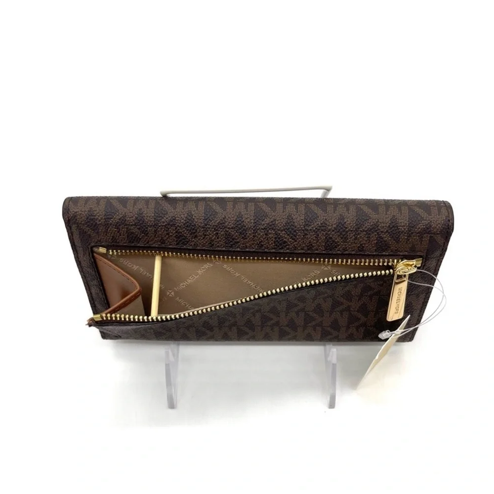 Michael Kors Signature Brown Backpack and Wallet